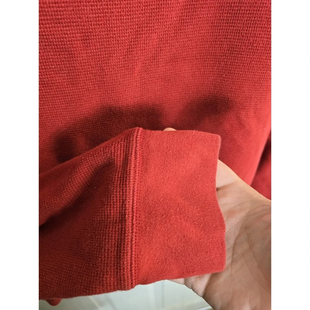 Polo Ralph Lauren Men's 2XL XXL Red Waffle Knit Thermal Pony Logo Crewneck‎